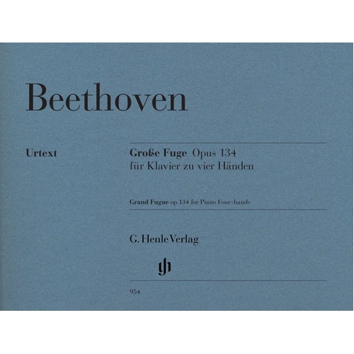 Grand Fugue Op. 134 Piano Duet Urtext Edition by Beethoven