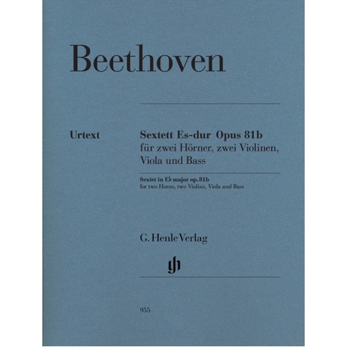 Sextet E Flat Op 81B (Set Of Parts) Book