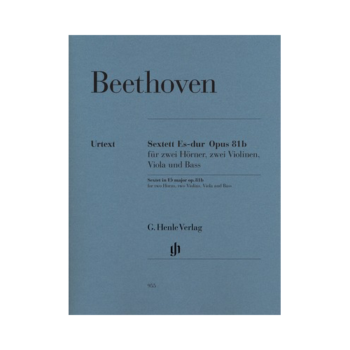 Sextet in E Flat Op. 81B by Ludwig van Beethoven - G. Henle Verlag Chamber Sheet Music Parts