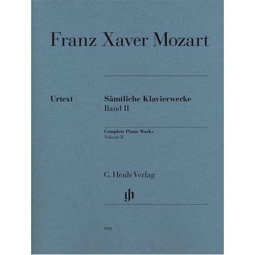 Piano Works Complete Volume 2 Urtext by Franz Xaver Mozart