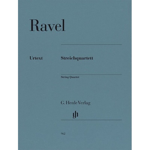 Ravel String Quartet Urtext Edition SC/Pts for Cello and Viola, G. Henle Verlag, 77 Pages