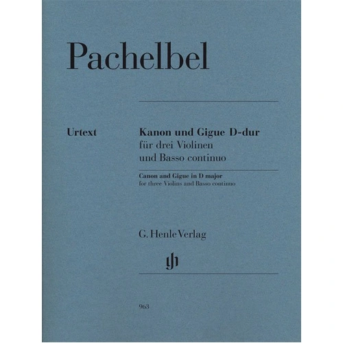 Canon and Gigue in D Major for Violin Trio by Johann Pachelbel, G. Henle Verlag, 1 Page
