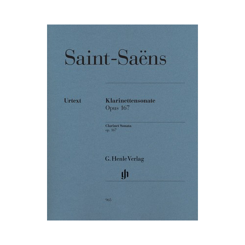 Saint-Saens - Sonata Op. 167 for Clarinet/Piano - Henle HN965