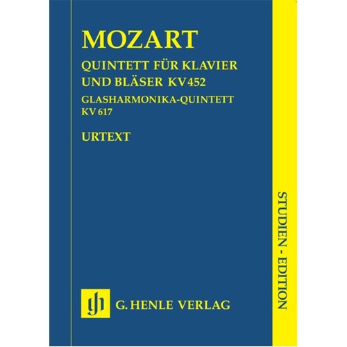Quintet K452 E Flat Piano And Winds (Music Score) Book