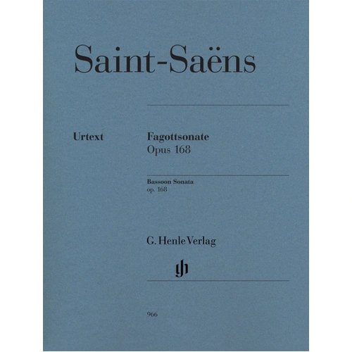 Saint-Saens Bassoon Sonata Op. 168 for Bassoon and Piano - Henle HN966