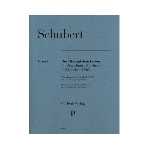 Shepherd on the Rock D965 Vocal Sheet Music by Schubert