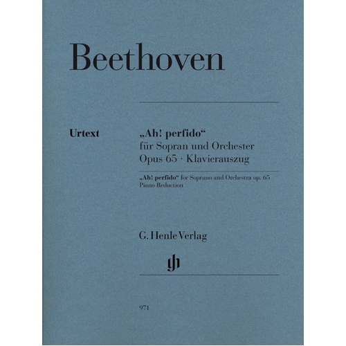 Ah Perfido Op 65 Soprano (Softcover Book)