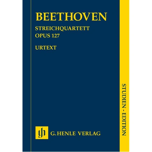 String Quartet Op. 127 E Flat Study Score by Beethoven