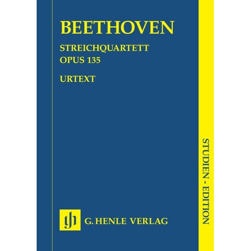 String Quartet Op 135 F Study Score Book