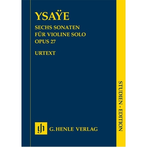 Sonatas 6 Op 27 Violin Study Score Book