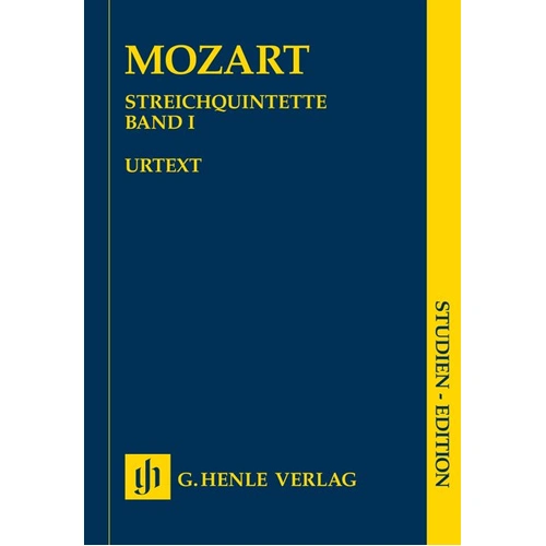 Mozart String Quintets Vol. 1 Study Score by G. Henle Verlag, 56 Pages