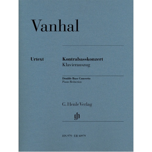 Vanhal - Double Bass Concerto Double Bass/Piano (Softcover Book)