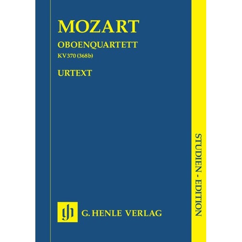 Quartet K370 F Oboe Violin Viola Vc Study Score Book