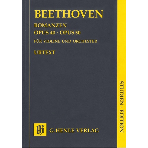 Beethoven Romances Op. 40 & Op. 50 Study Score for Orchestra by G. Henle Verlag
