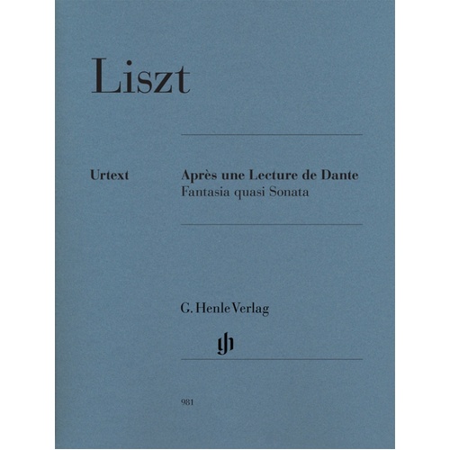 Apres Une Lecture De Dante Fantasia Quasi Sonata (Softcover Book)