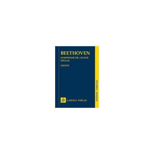 Beethoven - Symphony No 4 Op 60 Study Score for Orchestra by G. Henle Verlag, 104 Pages
