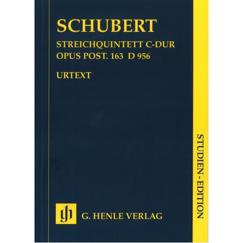 String Quintet Op Post 163 D956 C Study Score Book