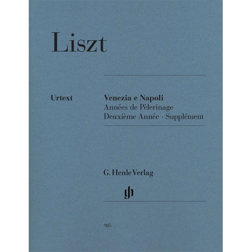 Venezia e Napoli Piano by Franz Liszt, G. Henle Verlag, Piano Solo, 1 Page