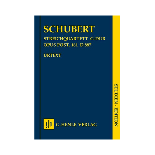 String Quartet G Major Op. Post D887 Study Score Urtext Edition