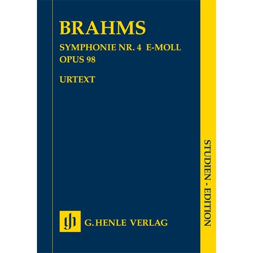 Symphony No. 4 E Minor Op. 98 Mini Score by Johannes Brahms