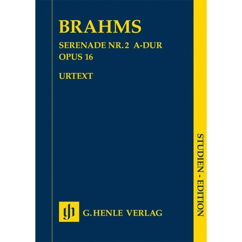 Brahms Serenade No 2 in A Major Op 16 Study Score Henle HN9858
