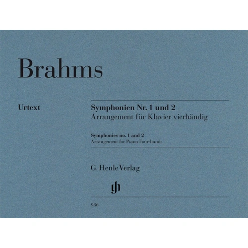 Brahms Symphony Nos. 1 and 2 for Piano Four Hands - Urtext Edition by G. Henle Verlag