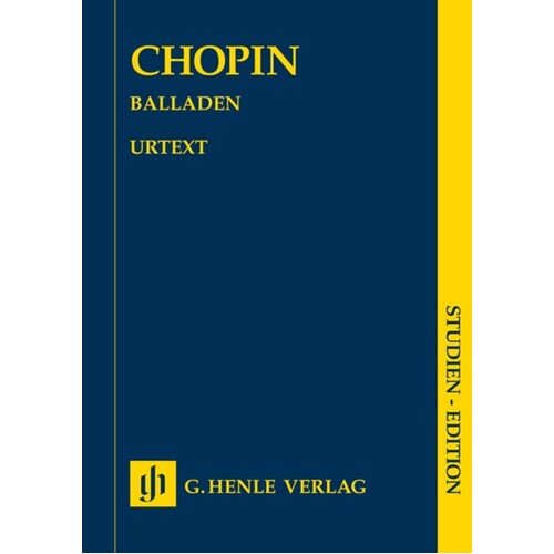 Ballades Urtext Ed Mullemann Study Score Book