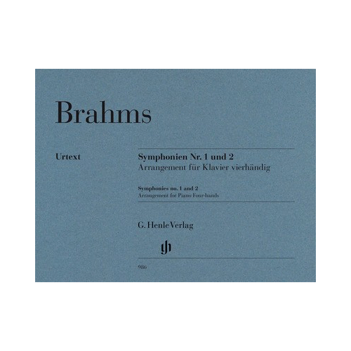 Brahms Symphonies No 1 and 2 for Piano 4 Hands - Urtext Edition