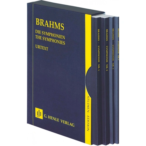 Brahms Symphonies Study Score 4 Volumes in Slipcase Henle HN9890