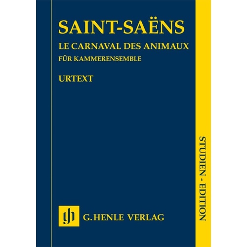 The Carnival of the Animals Chamber Ensemble Study Score by Camille Saint-Saens