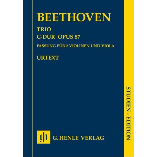 Trio Op 87 C 2Violin Viola Study Score Book