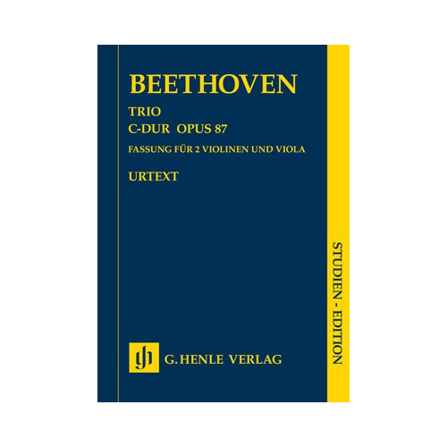 Beethoven Trio in C Major Op 87 Study Score