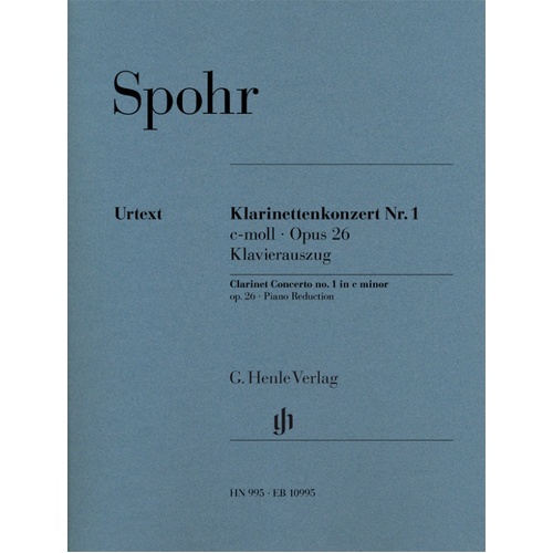 Spohr - Concerto No 1 C Minor Op 26 Clarinet/Piano (Softcover Book)