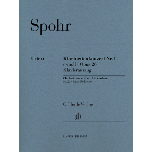 Clarinet Concerto No 1 in C Minor Op 26 by Louis Spohr - Clarinet Sheet Music