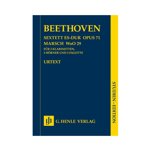 Sextet in Eb Op 71 and March WoO 29 Study Score for Mixed Wind Instruments