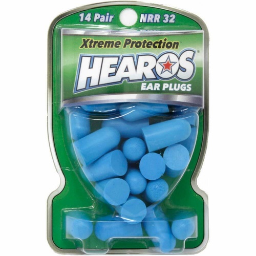 HEAROS Xtreme Pack Ear Plugs Filters Blue Foam 14 Pairs Noise Reduction US