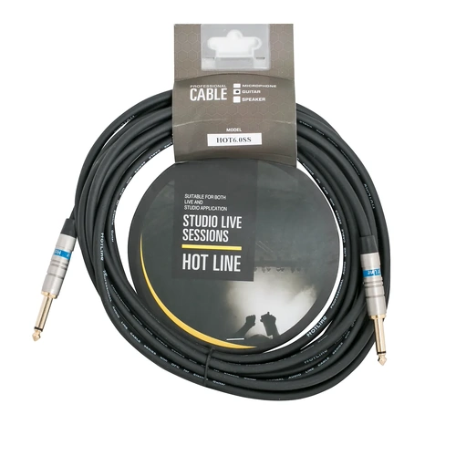 Hot Line HOT60SS 20 FT Guitar Cable Black