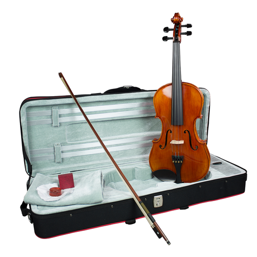Hidersine Piacenza Viola Outfit 15" with Case, Bow, Rosin, Solid Spruce Top, Flamed Maple Back, Ebony Fingerboard, Ready to Play