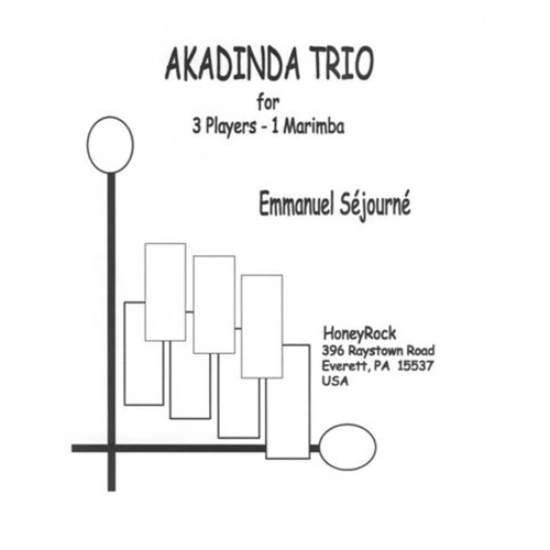 Akadinda Trio for 3 Players on 1 Marimba by Emmanuel Sejourne - Tuned Percussion