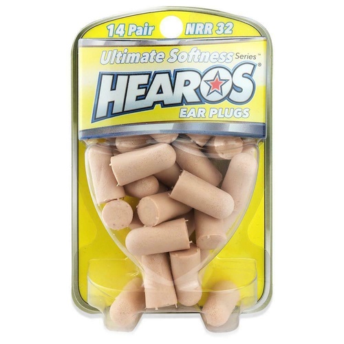 HEAROS Original Ear Plugs / Filters Foam 14 Pairs Noise Reduction USA