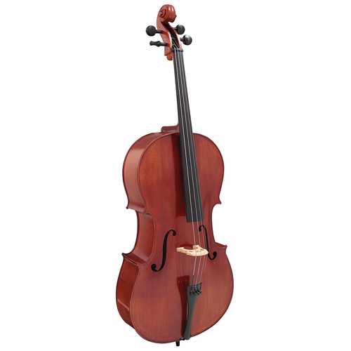 Hidersine Studenti Cello 4/4 Outfit with Padded Gigbag, Bulletwood Bow, Hidersine Rosin, Ebony Fingerboard, Solid Spruce Top, Carbon Fibre Endpin