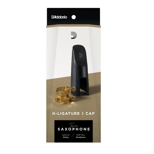 H-Ligature & Cap, Tenor Sax for Metal Link Mouthpieces, Gold-plated