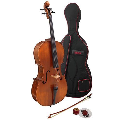 Hidersine HW3182AG-P Vivente Academy 4/4 Cello Student Outfit with Wittner Finetune Pegs & Thomastik Alphayue Strings