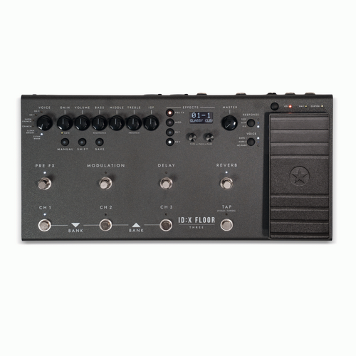 Blackstar ID:X Floor 3 Multi FX Pedal with 12 Amp Models, 35+ Effects, OLED Display, MIDI IN/THRU, USB-C, and Expression Pedal