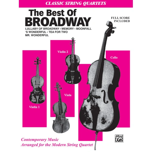 The Best of Broadway Chamber Sheet Music for String Quartet