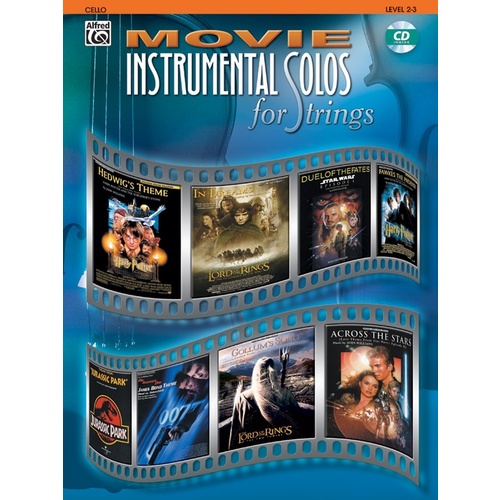 Movie Inst Solos For Strings Cello Book/CD