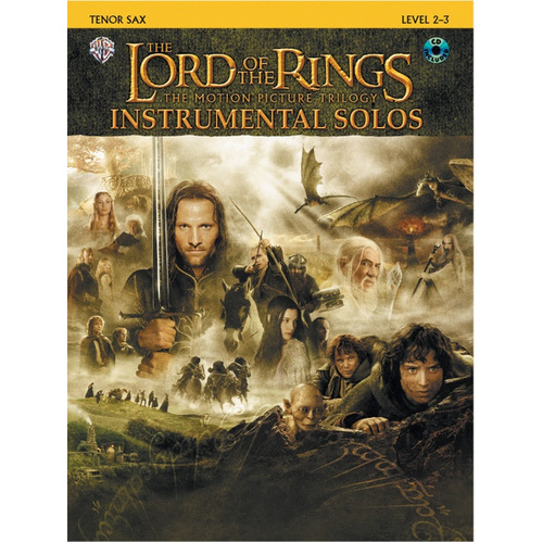 Lord of the Rings Instrumental Solos for Tenor Sax Bk/CD