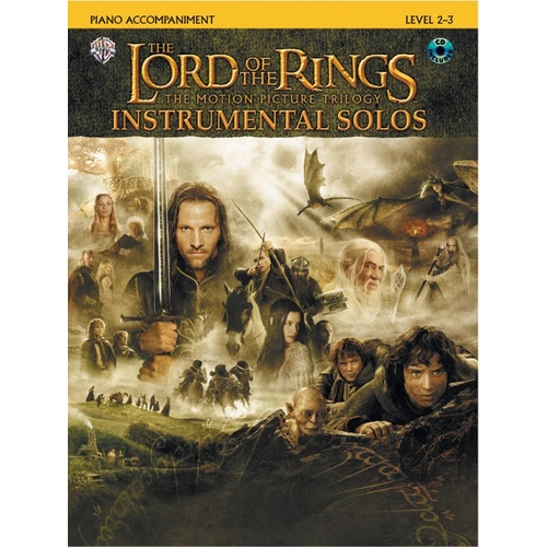 Lord Of The Rings Inst Solos Piano Accomp Book/CD