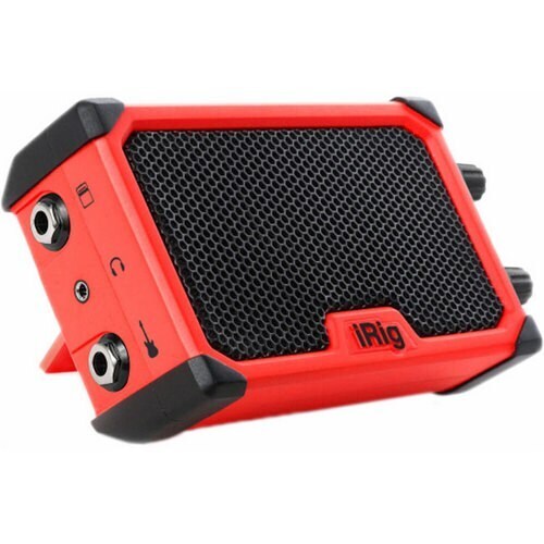 IK Multimedia iRig Nanoamp Red Battery-Powered Micro Guitar Amp and interface for iOS