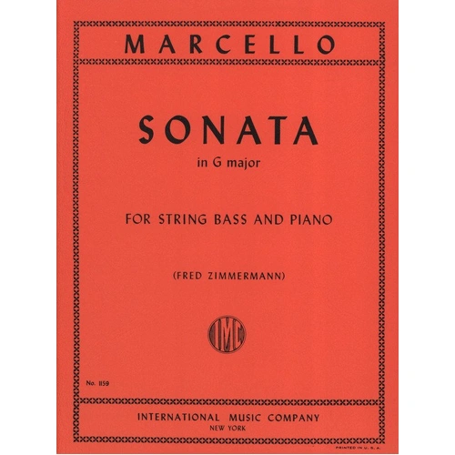 Sonata in G Major for Double Bass by Benedetto Marcello - International Music Company Edition